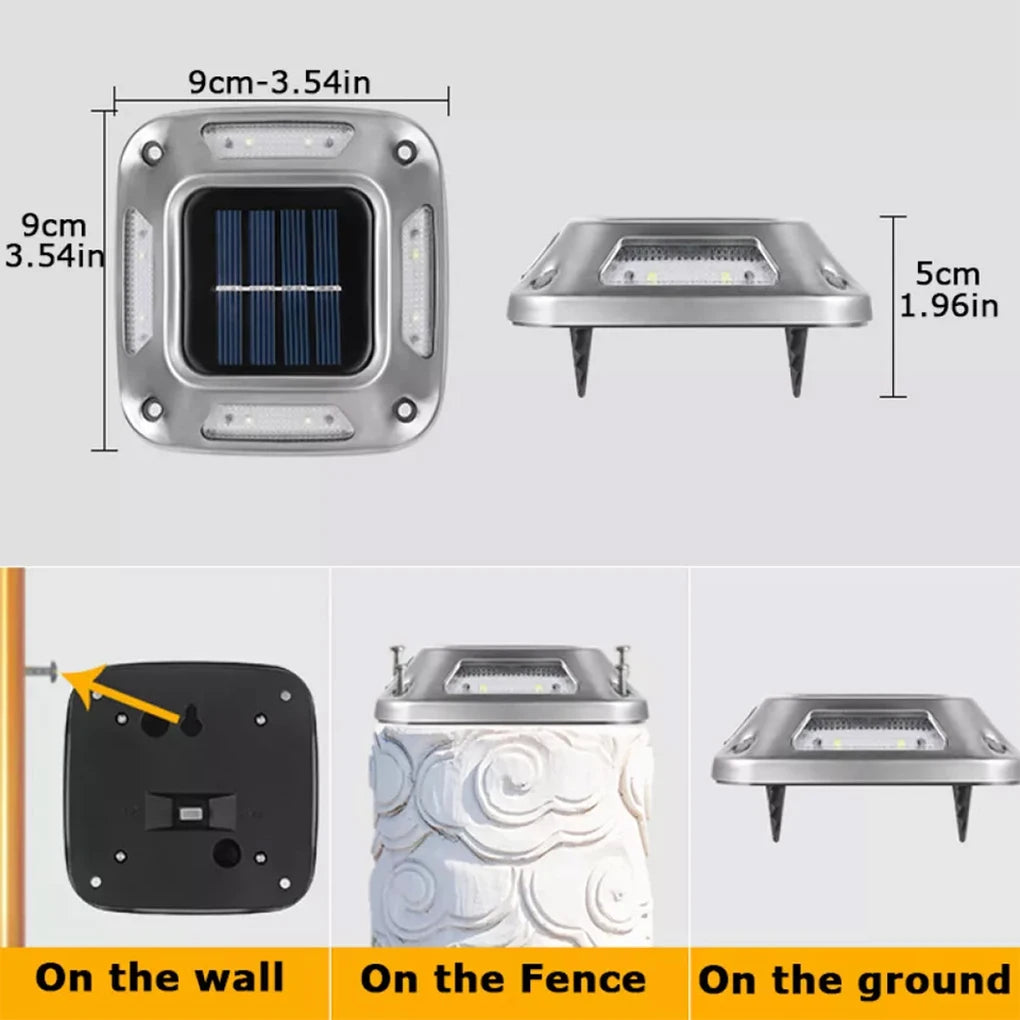 Solar LED Driveway Lights Durable And Energy-saving Solution No Wiring Easy To . Outdoor Camping white light 8pcs