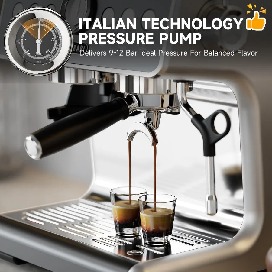 Espresso Machine with Grinder 20 Bar Espresso Machine with Milk Frother Expresso Coffee Machines for Home Professional Espresso