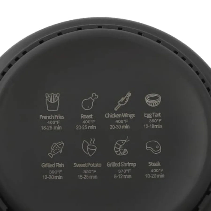 1200W Glass Air Fryer with Transparent Glass Fry Bowl 8 Preset Modes Touchscreen Digital Display Good Heat Dissipation 31.5 Inc