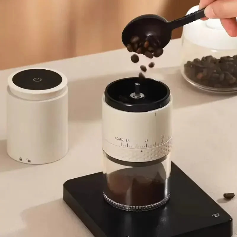 Portable Electric Coffee Bean Grinder 38 Gears External Adjustable USB 1500mAh Rechargeable Household Mini Coffee Machine