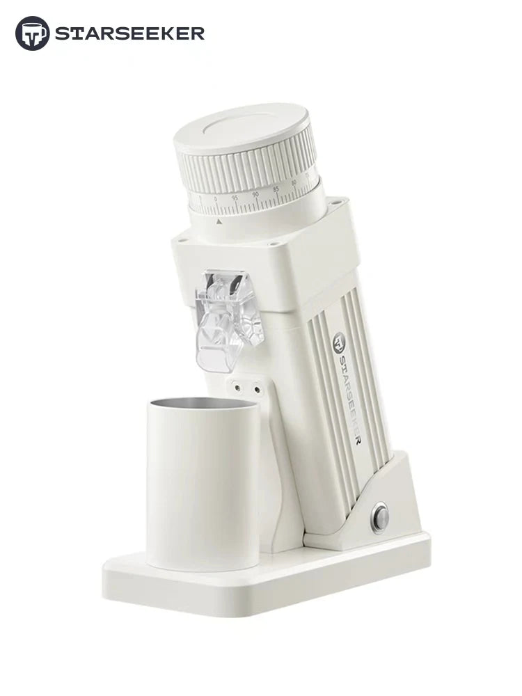 STARSEEKER E55Pro Electric Coffee Grinder 55MM Titanium Cone Burr Stepless Adjustment Espresso Brew Coffee Bean Grinder Black