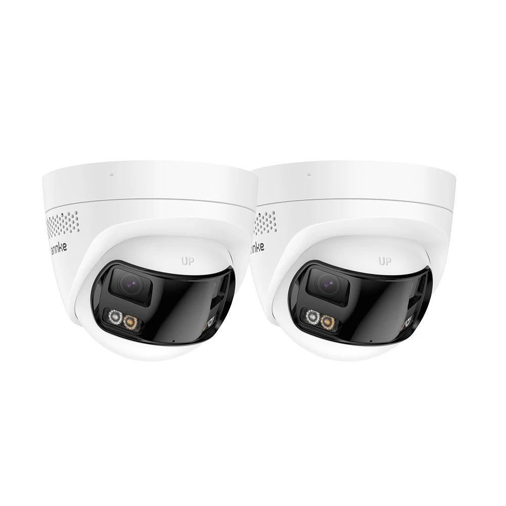 ANNKE Smart Home 180° 8MP DUO POE Dual Lens Wide View Outdoor Video POE Camera,4K AI Human Detect,8MP Security CCTV Camera