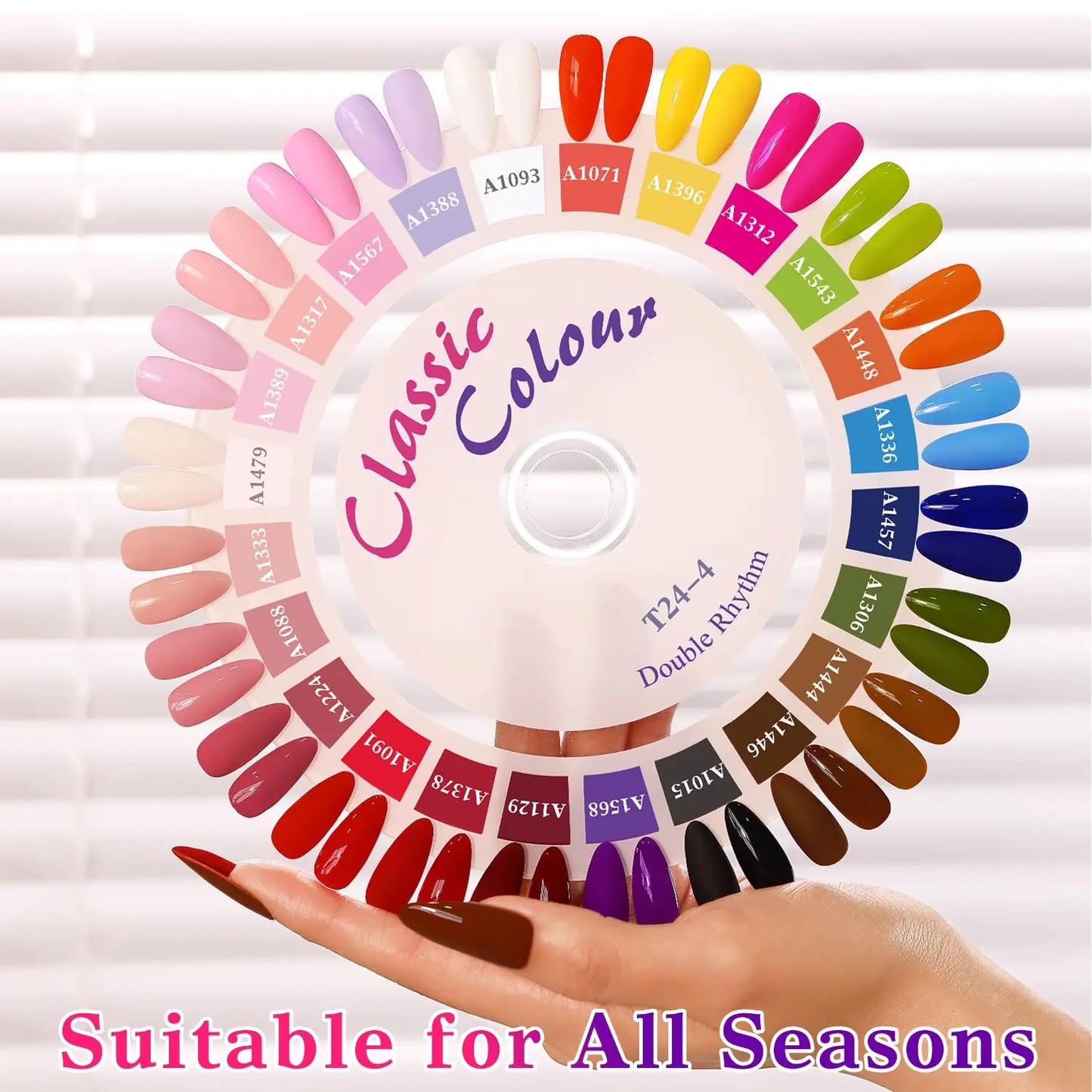28Pcs Gel Nail Polish Set with UV/LED Cure, Red Pink Colors for DIY Manicure at Home
