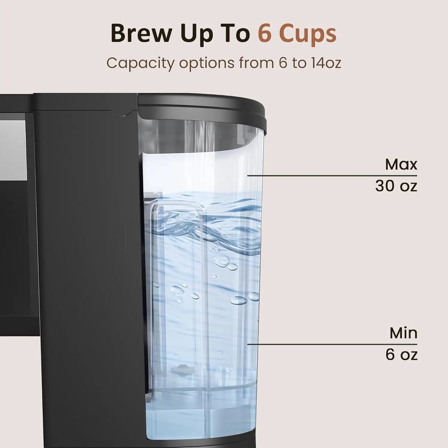 Iced Coffee Maker, Single Serve Coffee Maker with 3 Brewing Options for K Cup Pod or Ground Coffee, 30oz Removable Water Reservo