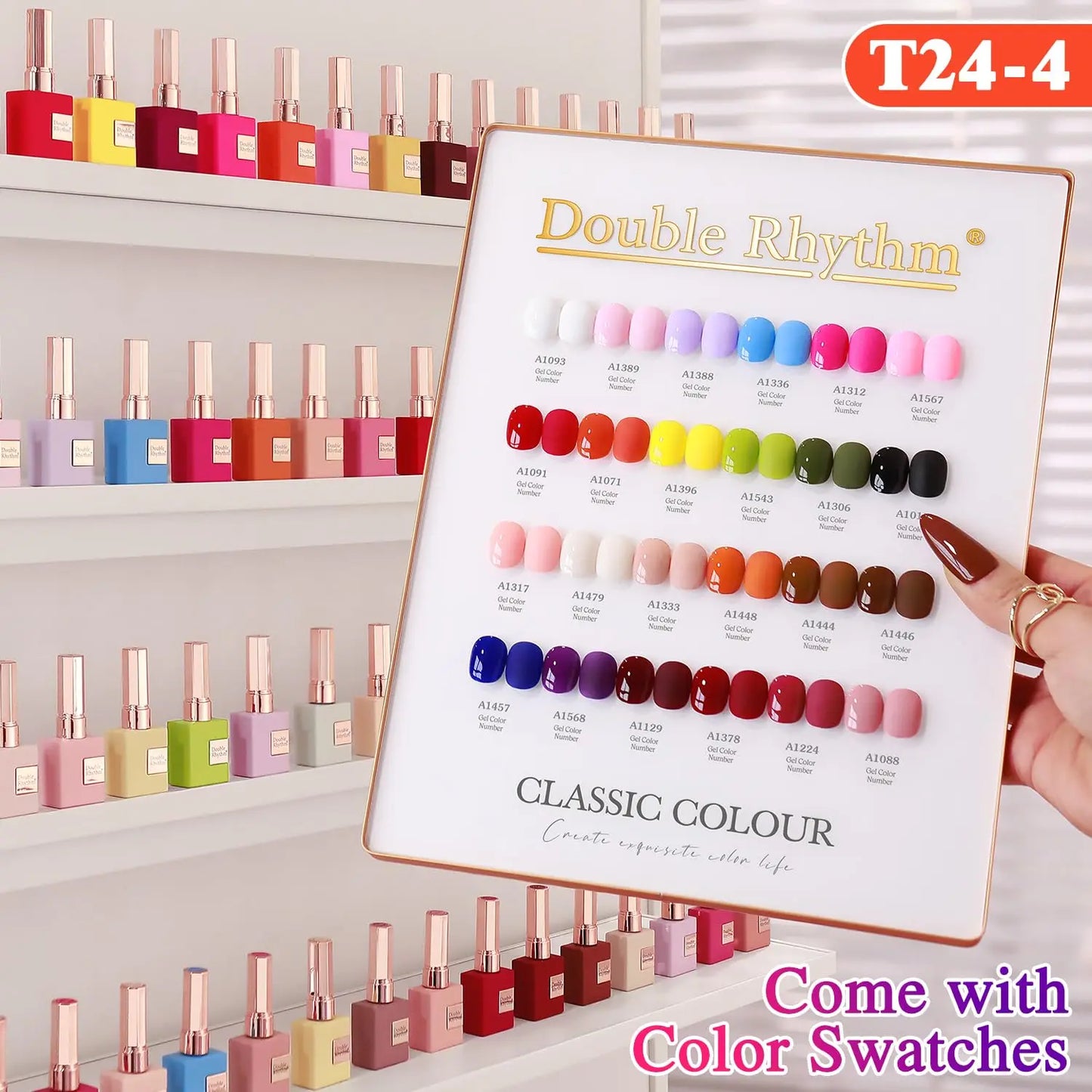 28Pcs Gel Nail Polish Set with UV/LED Cure, Red Pink Colors for DIY Manicure at Home