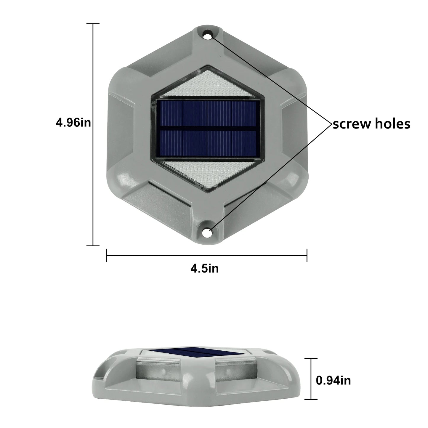 4pcs Blue/Cold White Solar Driveway Lights Outdoor Aluminum Solar Deck Lights IP65 Solar Ground Light Landscape Lights