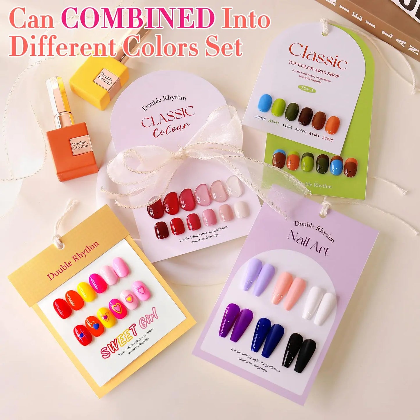 28Pcs Gel Nail Polish Set with UV/LED Cure, Red Pink Colors for DIY Manicure at Home