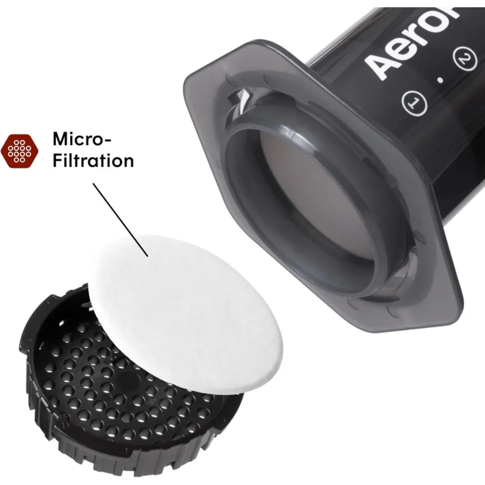 AeroPress Original Coffee Press - All-in-One French Press, Pour-Over & Espresso Style Manual Brewer, 2 Min Brew for Less Bittern