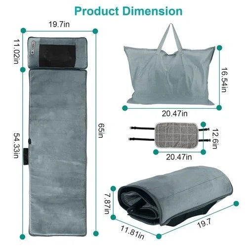 Electric Massage Mat Multifunctional Full Body Massager With Heating Kneading Vibrating Neck Back Relaxation Home Massage Pad