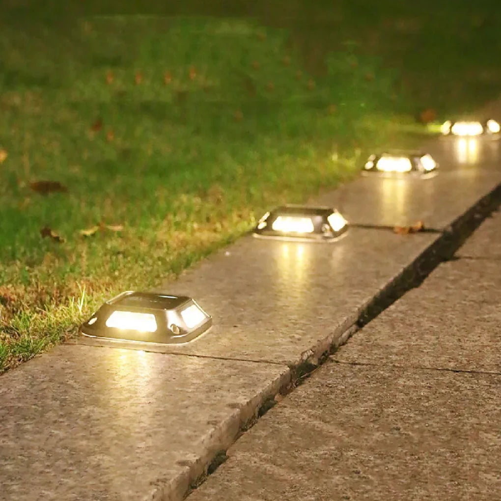 Solar LED Driveway Lights Durable And Energy-saving Solution No Wiring Easy To . Outdoor Camping white light 8pcs