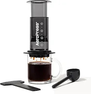 AeroPress Original Coffee Press - All-in-One French Press, Pour-Over & Espresso Style Manual Brewer, 2 Min Brew for Less Bittern