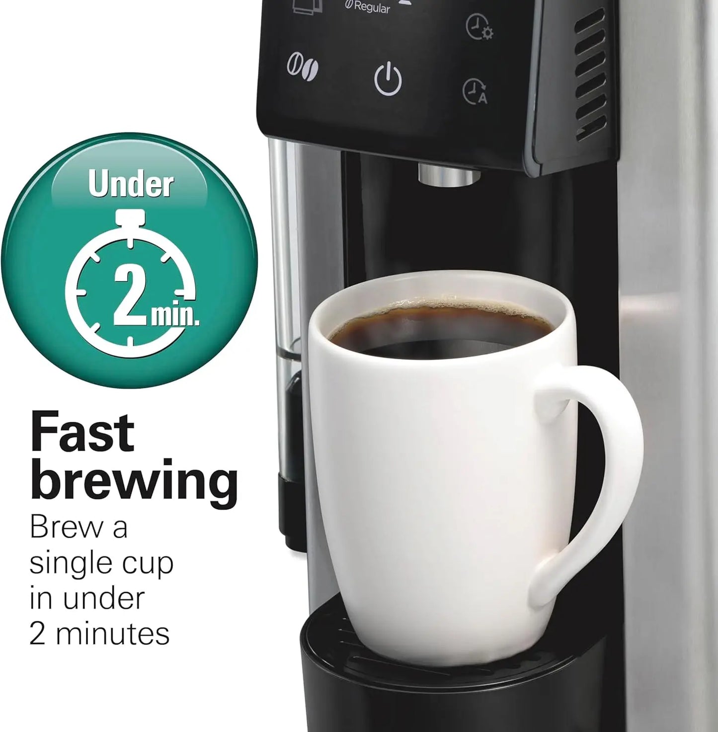 FlexBrew Advanced 5-in-1 Programmable 12 Cup Drip and Single Serve Hot & Iced Coffee Maker with Movable 60 oz. Water Reservoir,