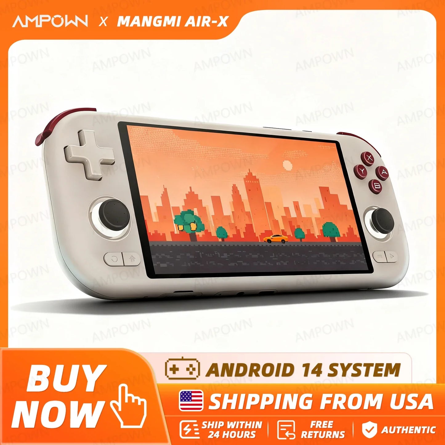 MANGMI AIR X Handheld Game Console Qualcomm Snapdragon 662 5.5'' Touchscreen Android 14 Active Cooling Fan 15W Fast Charging RGB