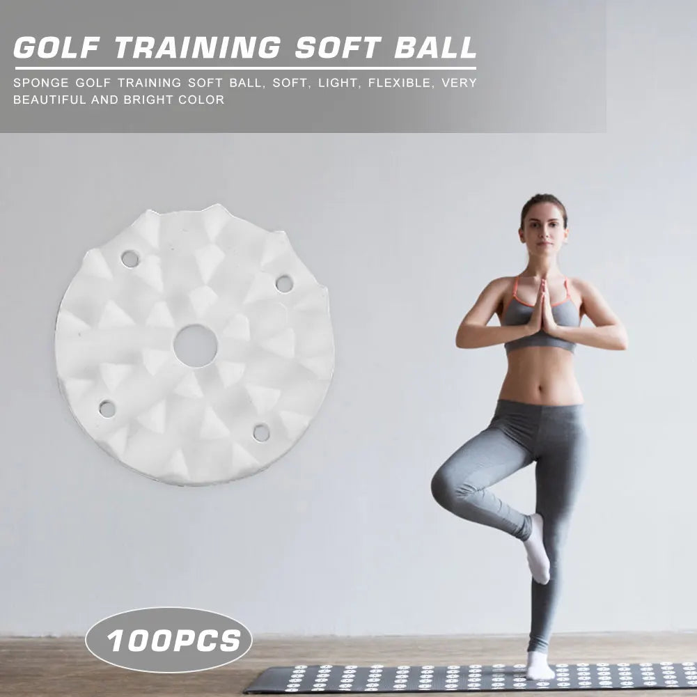 100pcs Acupressure Yoga Mat Spikes Plastic Lotus Workout Pilates Cushion Needle for Indoor Exercise Sport Ornaments