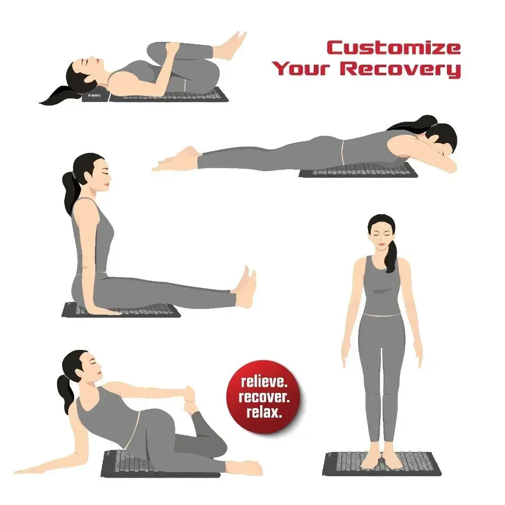 Acupressure Mat Set - Relieve Neck & Back Pain for Office Workers & Students | Home Therapy