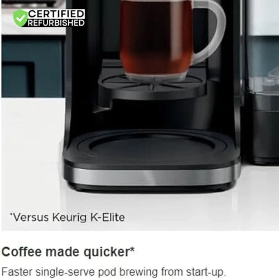 DualBrew Hot Iced Coffee Maker for Home and Office Use with Advanced Temperature Control and Dual Brewing Functionality Enhance