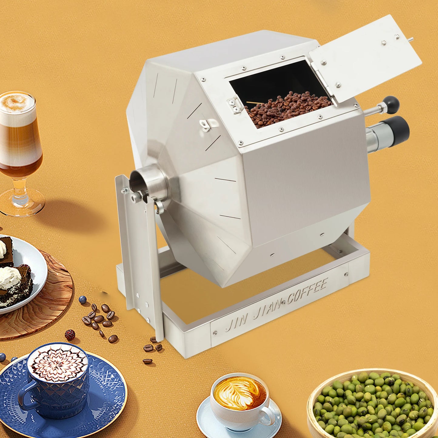 NEW 14.5L Coffee Bean Roaster, Stainless Automatic Rotary Coffee Roaster Machine Large Capacity for Home & Commercial Use