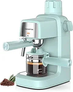 KEENSTAR 3.5Bar Espresso Machine with Milk Frother, 800W Compact Espresso and Cappuccino Machine with Preheating Function, 4 Cup