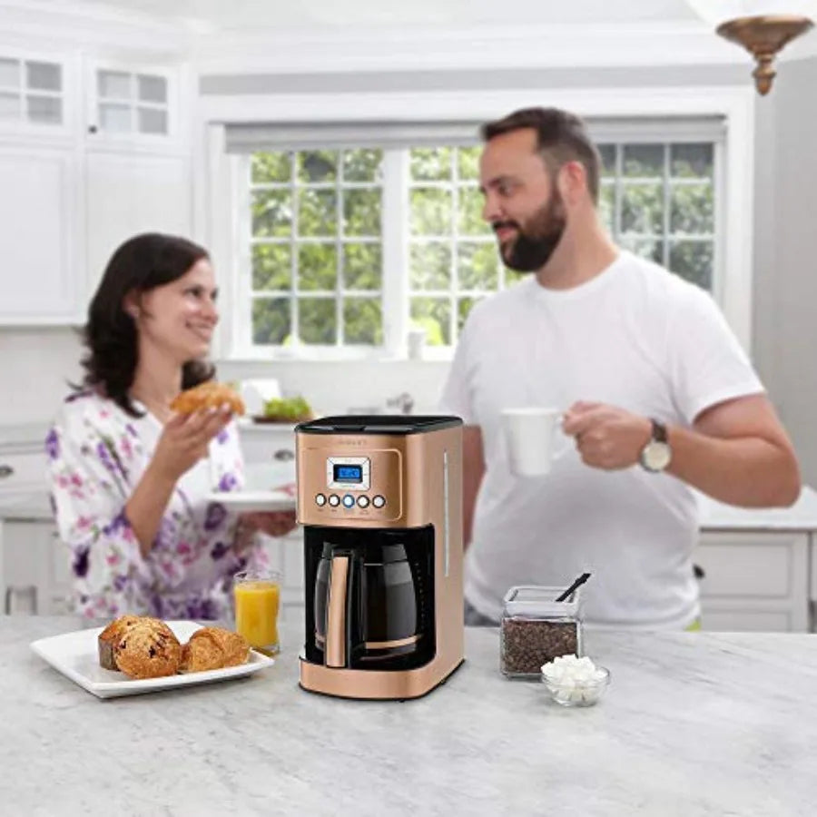 DCC3200CPAMZ PerfecTemp 14 Cup Programmable Coffeemaker in Copper for Home and Office Use with Advanced Temperature Control and