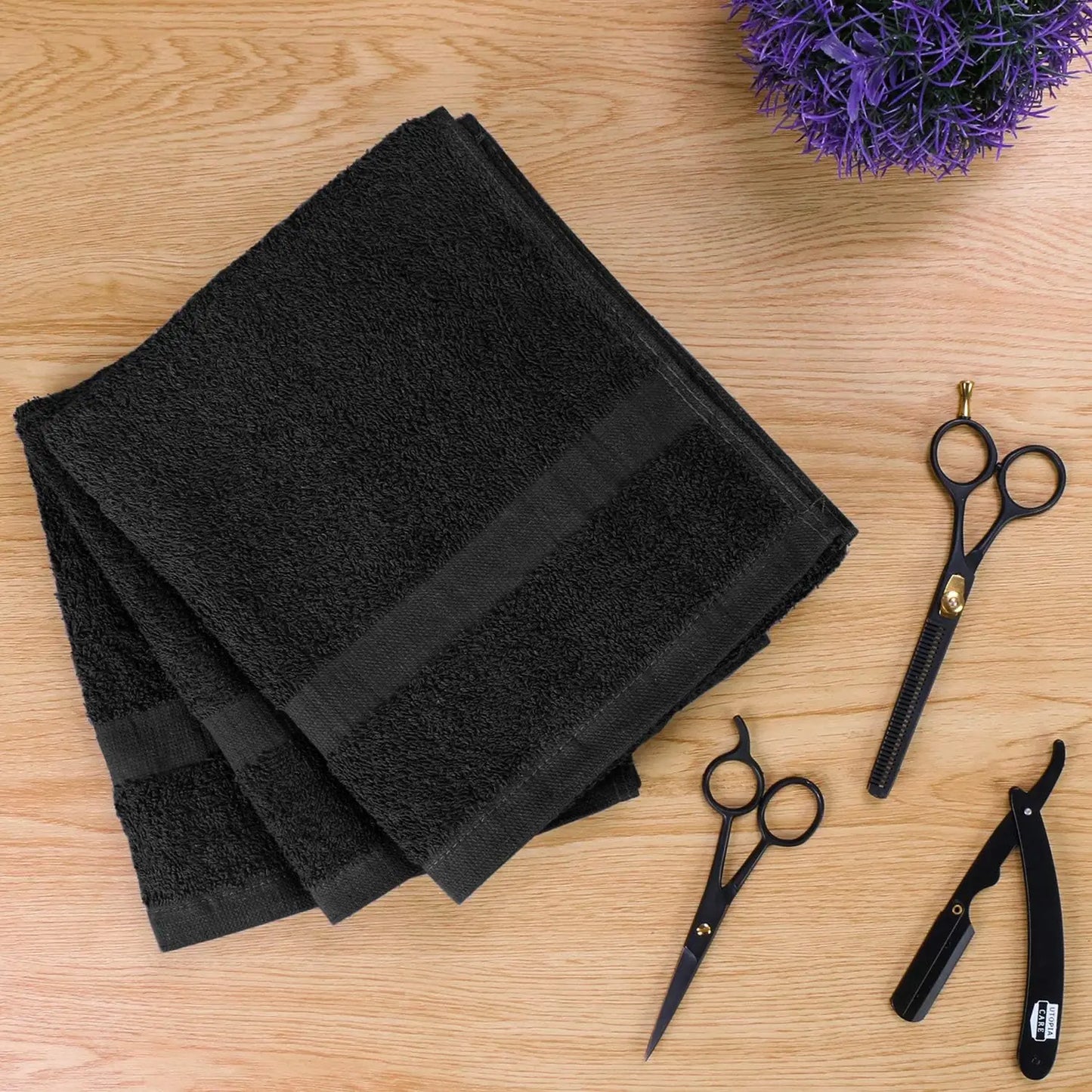 24-Pack Salon Towels, 16x27 Inches, Highly Absorbent Cotton for Gym, Spa, Beauty & Home Hair Care