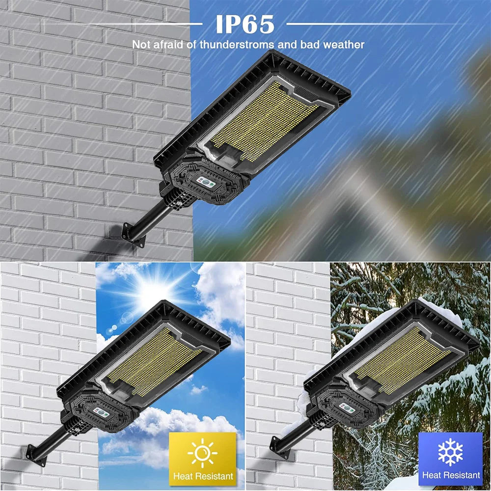 9000mah High Power Solar Light Outdoor 1478 LED Solar Street Light Dusk to Dawn Waterproof For Garage Garden Terrace Wall Lamp