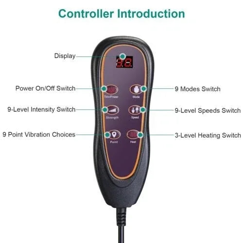 Electric Massage Mat Multifunctional Full Body Massager With Heating Kneading Vibrating Neck Back Relaxation Home Massage Pad